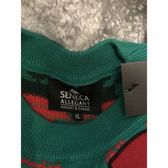 Seneca Allegany Ugly Christmas Sweater Santa Favorite Place To Play XL - Picture 6 of 12
